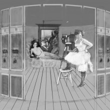 A LAYOUT OF THE RECONSTRUCTED MAIN PHOTOSHOOT SCENE AT THE OLYMPIA PROJECT BROTHEL A LAYOUT OF THE RECONSTRUCTED MAIN PHOTOSHOOT SCENE AT THE OLYMPIA PROJECT BROTHEL